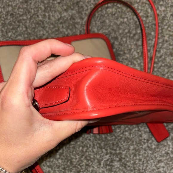 Coach Red Leather Crossbody Bag - Picture 10 of 12